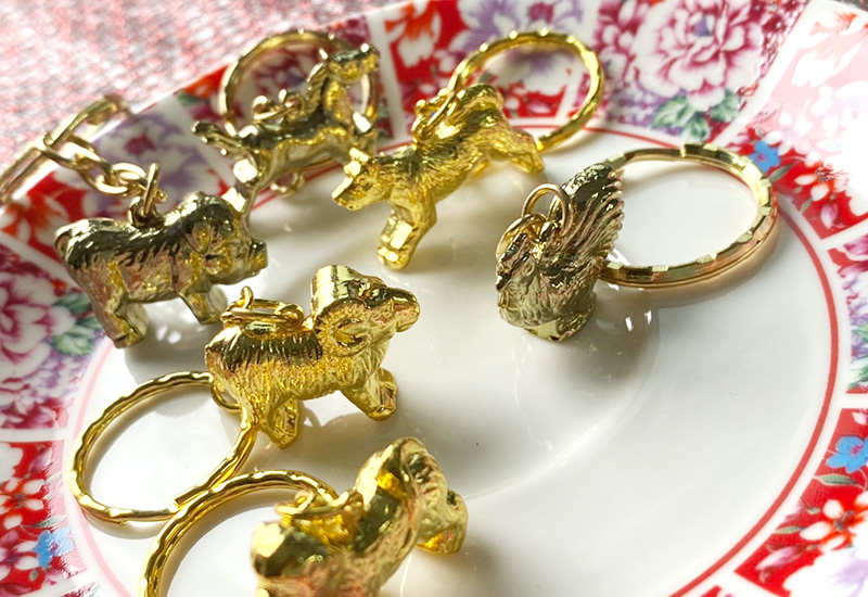 黃金系列 12生肖鑰匙圈-全套組 黃金系列 12生肖鑰匙圈-全套組