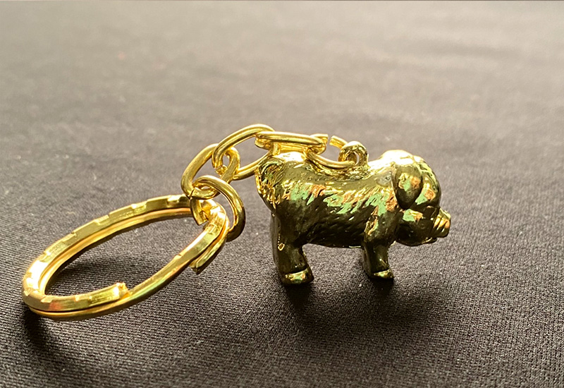 黃金系列 12生肖鑰匙圈-豬 黃金系列 12生肖鑰匙圈-豬