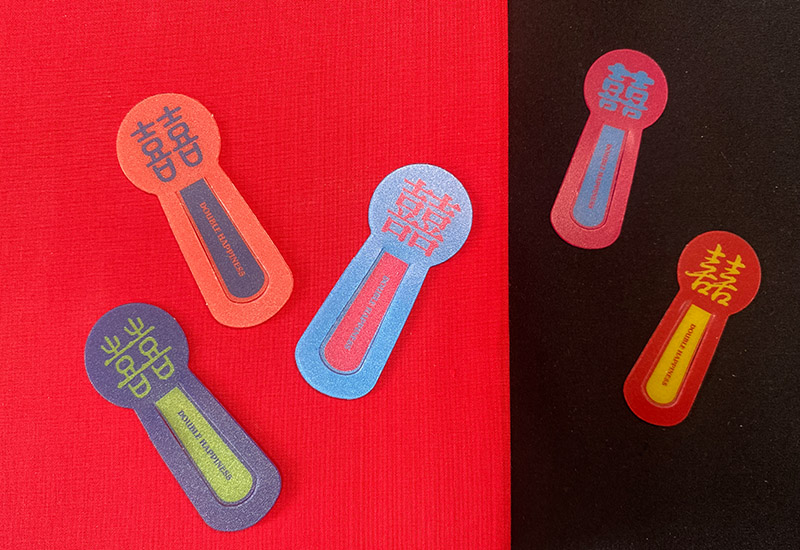 囍字PVC書夾組-普普風 囍字PVC書夾組-普普風