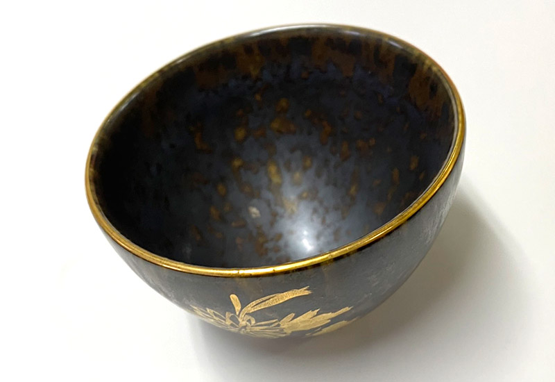 祥軒窯 四季鎏金杯-墨秋 祥軒窯 四季鎏金杯-墨秋