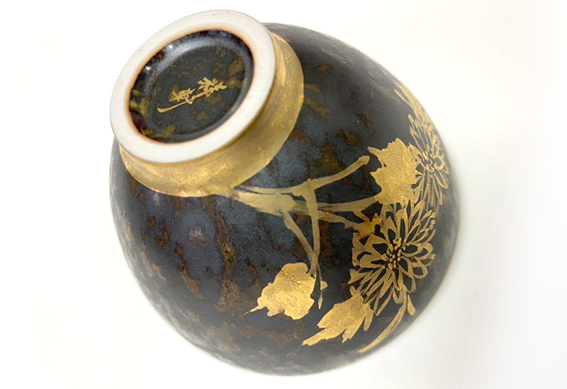 祥軒窯 四季鎏金杯-墨秋 祥軒窯 四季鎏金杯-墨秋