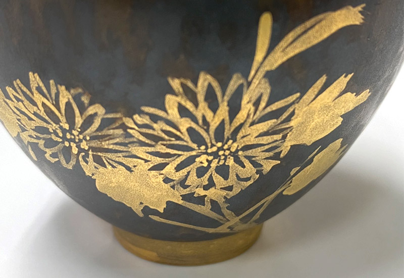 祥軒窯 四季鎏金杯-墨秋 祥軒窯 四季鎏金杯-墨秋