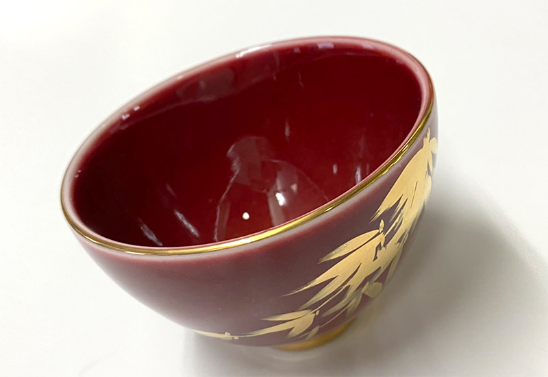 祥軒窯 四季鎏金杯-紅夏 鶯歌燒 鎏金茶杯  祥軒窯 四季鎏金杯-紅夏 鶯歌燒 鎏金茶杯