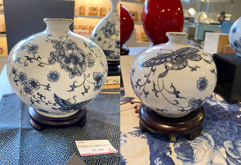 幸福綿延 青花蝴蝶天球(小) 台灣MIT認證 鶯歌燒 幸福綿延 青花蝴蝶天球(小) 台灣MIT認證 鶯歌燒