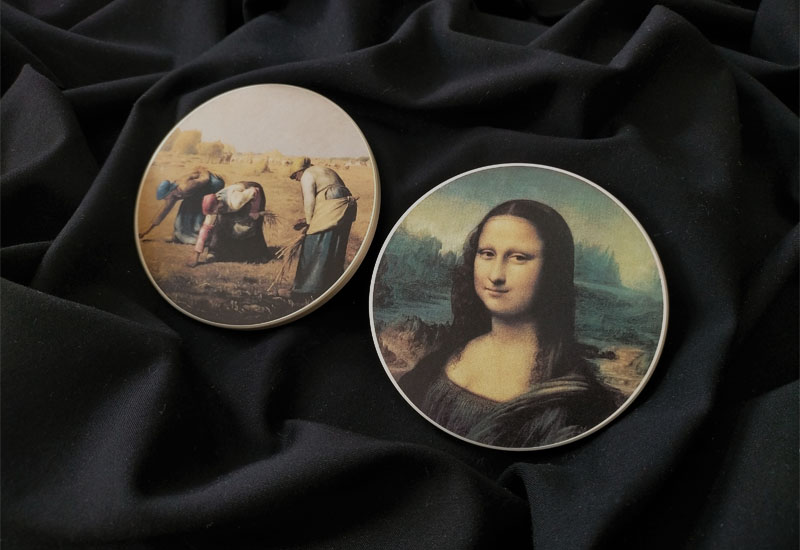 西洋名畫 3D吸水杯墊-拾穗 西洋名畫 3D吸水杯墊-拾穗