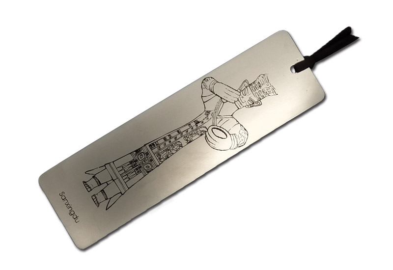 三星堆金屬書籤-銅立人像 三星堆金屬書籤-銅立人像