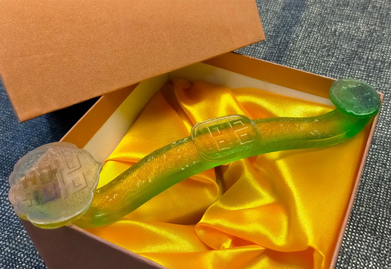 琉璃喜字如意(綠)  琉璃喜字如意(綠)