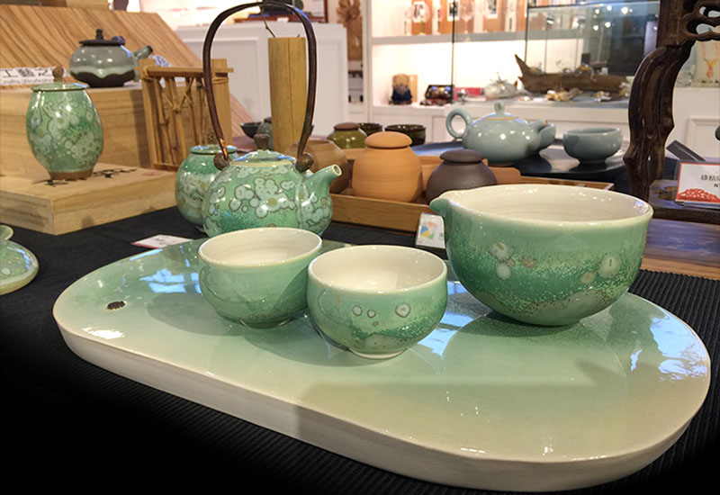 林妙芳 結晶釉雙人茶器組-對杯組(2入)  鶯歌燒 林妙芳 結晶釉雙人茶器組-對杯組(2入)  鶯歌燒