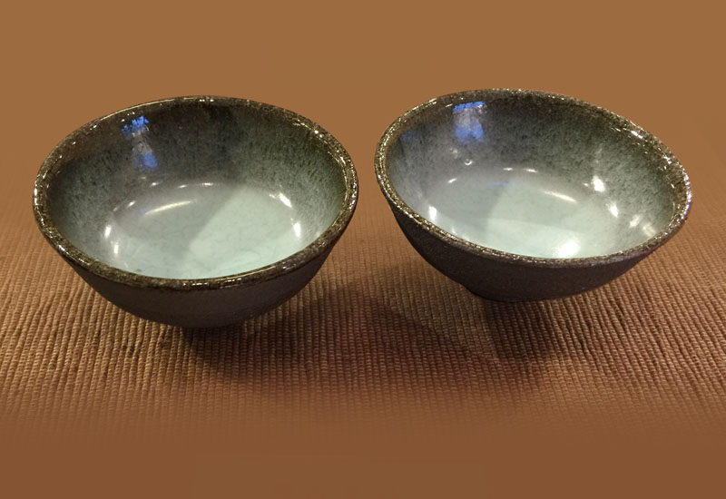 林妙芳 黑陶 墨青-對杯組(2入)  鶯歌燒  林妙芳 黑陶 墨青-對杯組(2入)  鶯歌燒