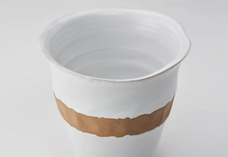 雙鴻 想。享 Thinking no.1-白釉陶杯 雙鴻 想。享 Thinking no.1-白釉陶杯