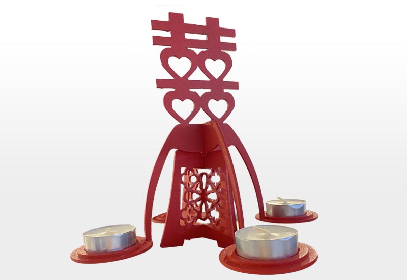 谷同金 囍悅轉轉(紅銀) 燭台 谷同金 囍悅轉轉(紅銀) 燭台