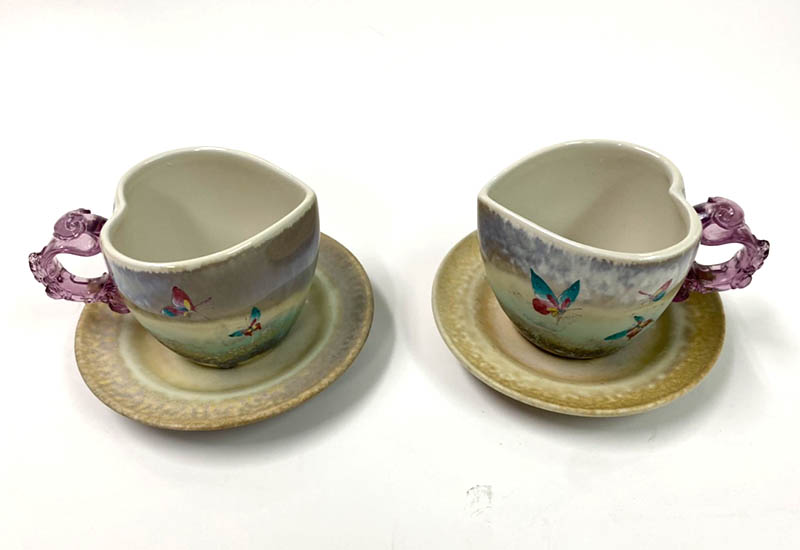 存仁堂 心型蝴蝶對杯 存仁堂 心型蝴蝶對杯