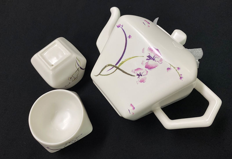 L50-蘭花蝴蝶天燈後把壺茶具(一壺二杯) L50-蘭花蝴蝶天燈後把壺茶具(一壺二杯)