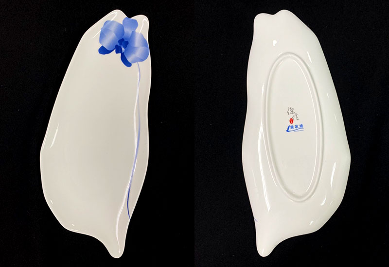 蘭花台灣瓷盤 臺灣造型餐盤 蘭花台灣瓷盤 臺灣造型餐盤