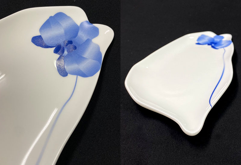 蘭花台灣瓷盤 臺灣造型餐盤 蘭花台灣瓷盤 臺灣造型餐盤