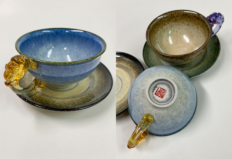 存仁堂 星辰琉璃耳對杯 台灣MIT認證  存仁堂 星辰琉璃耳對杯 台灣MIT認證