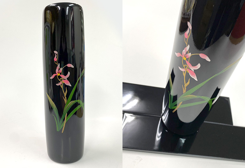 林建正 彩繪花器高-蘭  林建正 彩繪花器高-蘭