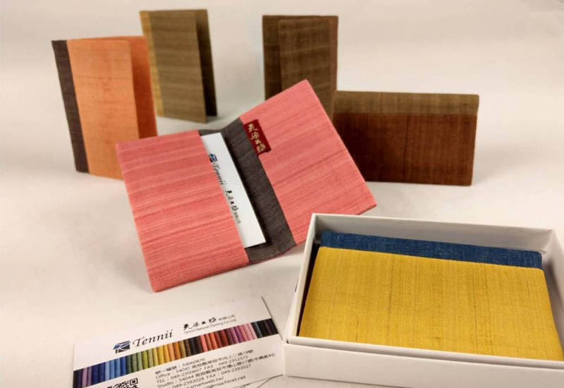 天染工坊 相見歡-天染手織絲綢雙色名片夾 天染工坊 相見歡-天染手織絲綢雙色名片夾