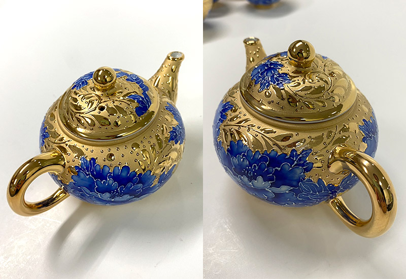 法華彩 鎏金茶壺組(一壼一茶海六杯禮盒組) 台灣MIT認證  法華彩 鎏金茶壺組(一壼一茶海六杯禮盒組) 台灣MIT認證