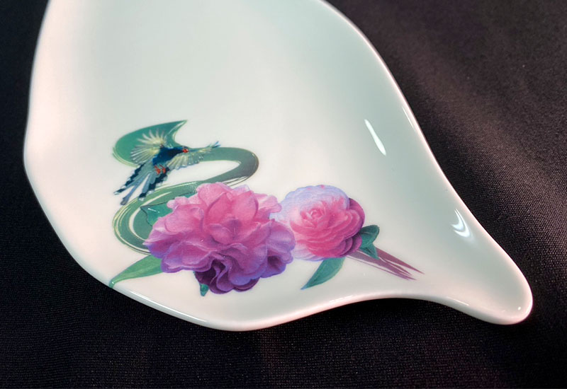 3D藍鵲台灣瓷盤 臺灣造型餐盤 3D藍鵲台灣瓷盤 臺灣造型餐盤