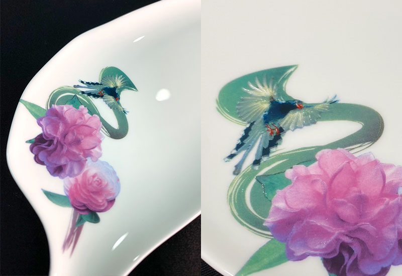 3D藍鵲台灣瓷盤 臺灣造型餐盤 3D藍鵲台灣瓷盤 臺灣造型餐盤