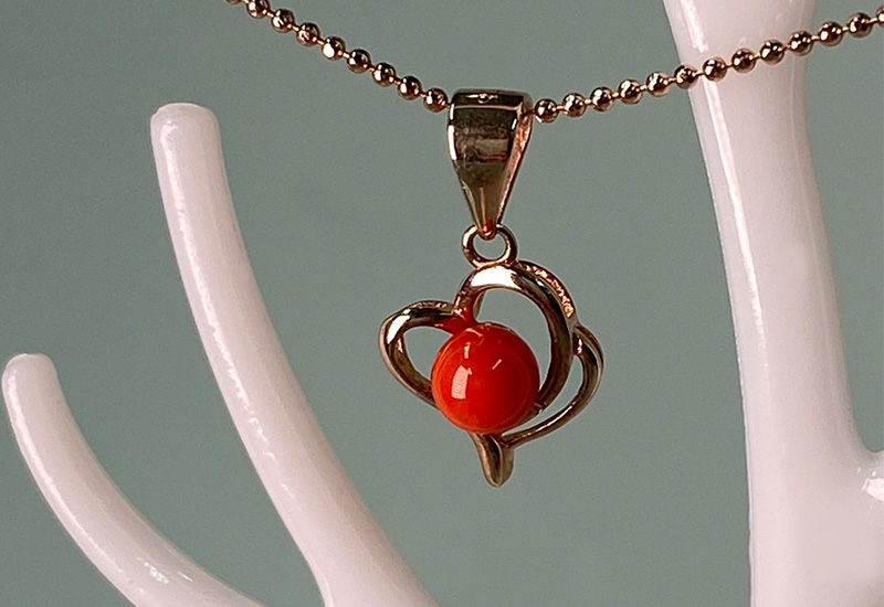 蘇澳珊瑚 珊瑚圓珠墜子_SSKPDB0152 蘇澳珊瑚 珊瑚圓珠墜子_SSKPDB0152