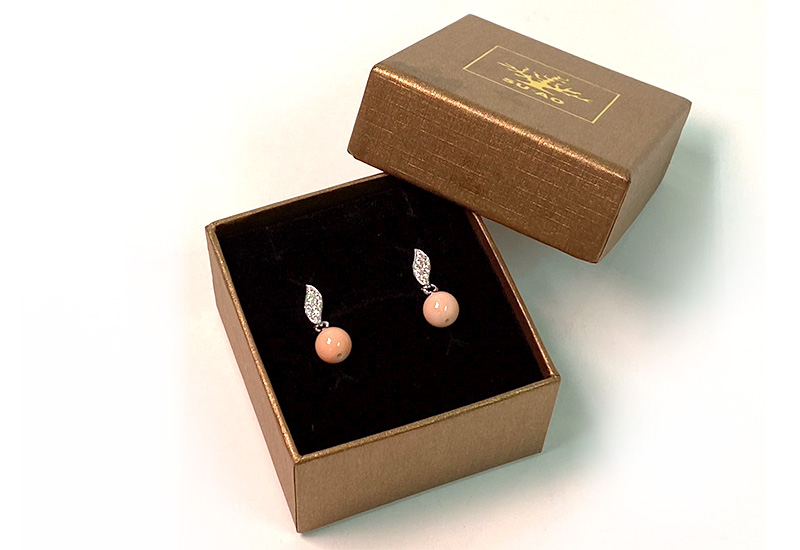 蘇澳珊瑚 粉珊瑚圓珠耳環_MSKERB0001 蘇澳珊瑚 粉珊瑚圓珠耳環_MSKERB0001