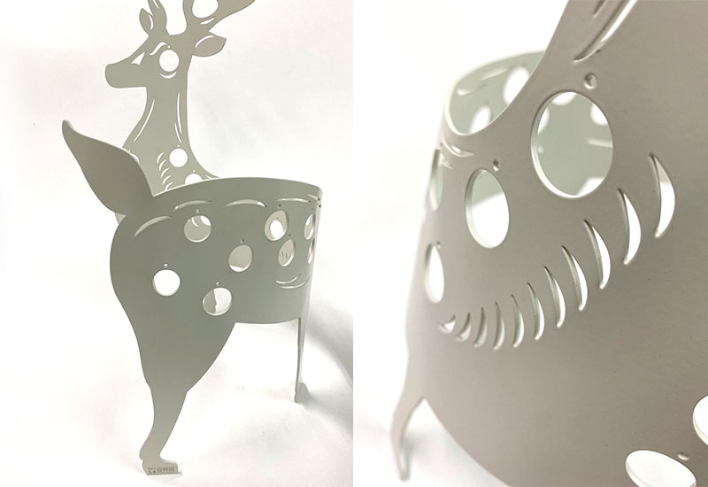 谷同金 迴盪系列-頭角崢嶸(梅花鹿) 設計師款S白 花器  谷同金 迴盪系列-頭角崢嶸(梅花鹿) 設計師款S白 花器