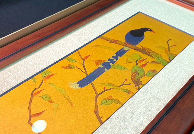 品金品 北美館 - 台灣藍鵲  黃金複製畫  品金品 北美館 - 台灣藍鵲  黃金複製畫