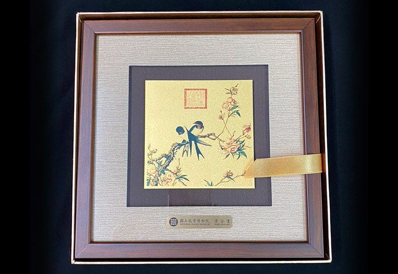 品金品 風華 - 桃花圖  黃金複製畫  品金品 風華 - 桃花圖  黃金複製畫