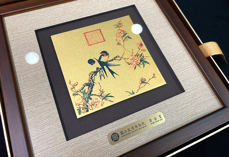 品金品 風華 - 桃花圖  黃金複製畫  品金品 風華 - 桃花圖  黃金複製畫