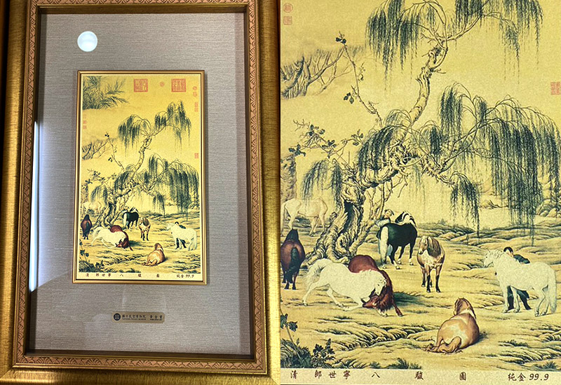 品金品 富貴-八駿圖  黃金複製畫  品金品 富貴-八駿圖  黃金複製畫