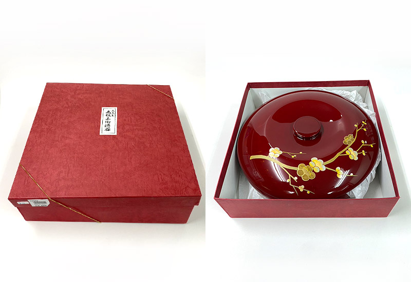 林建正 台灣漆器 蒔繪梅果點心盤-果盒(大)  林建正 台灣漆器 蒔繪梅果點心盤-果盒(大)