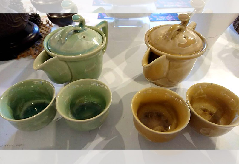 彭文雄 如意 一壺二杯  結晶釉茶具組 彭文雄 如意 一壺二杯  結晶釉茶具組