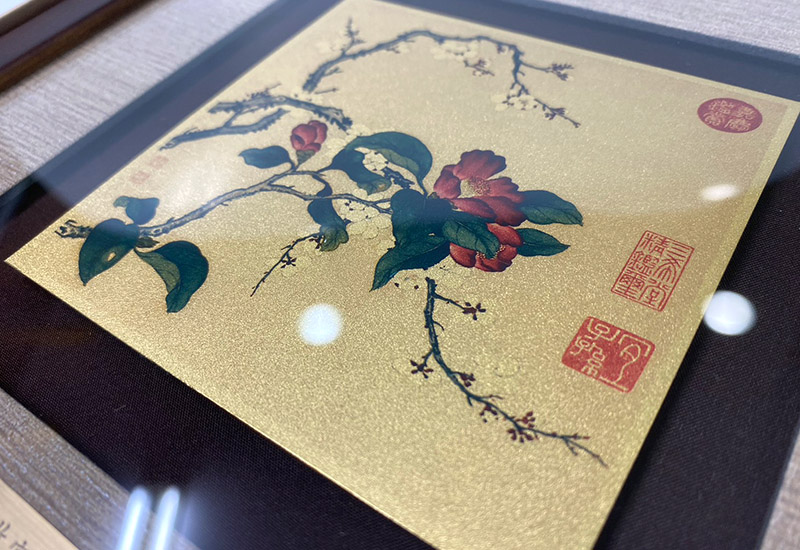 品金品 風華 - 梅花山茶  黃金複製畫  品金品 風華 - 梅花山茶  黃金複製畫