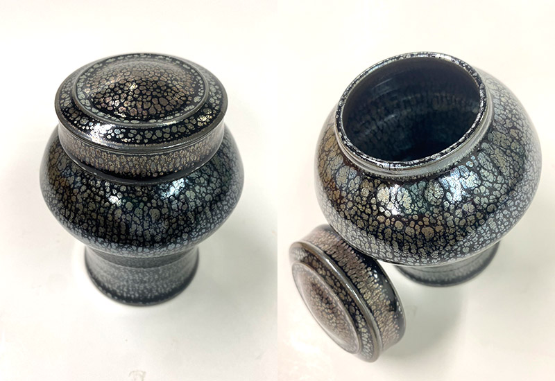 楊春生 照窯 銀輝油滴天目 貴妃型茶倉 楊春生 照窯 銀輝油滴天目 貴妃型茶倉