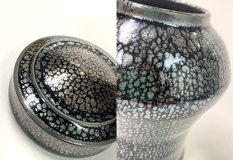 楊春生 照窯 銀輝油滴天目 貴妃型茶倉 楊春生 照窯 銀輝油滴天目 貴妃型茶倉