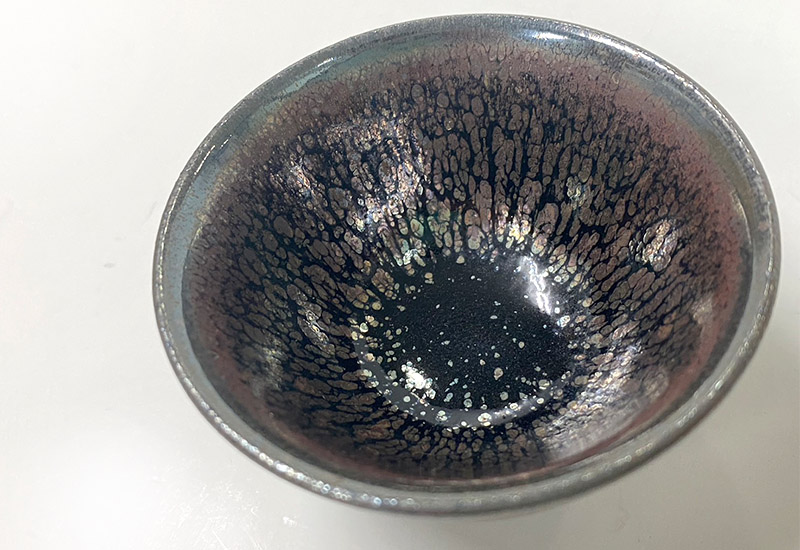 楊春生 照窯 銀輝油滴天目小杯  楊春生 照窯 銀輝油滴天目小杯