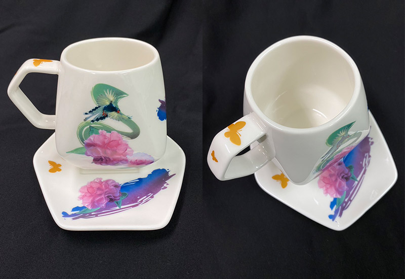 3D藍鵲天燈咖啡杯盤組 台灣MIT認證 鶯歌燒 3D藍鵲天燈咖啡杯盤組 台灣MIT認證 鶯歌燒