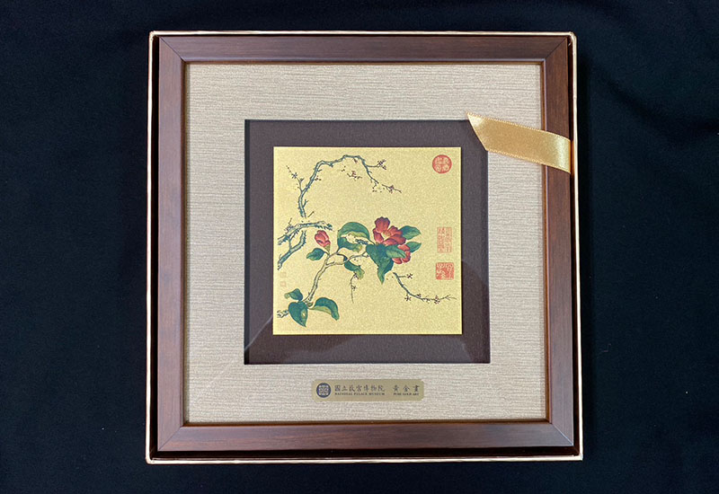 品金品 風華 - 梅花山茶  黃金複製畫  品金品 風華 - 梅花山茶  黃金複製畫