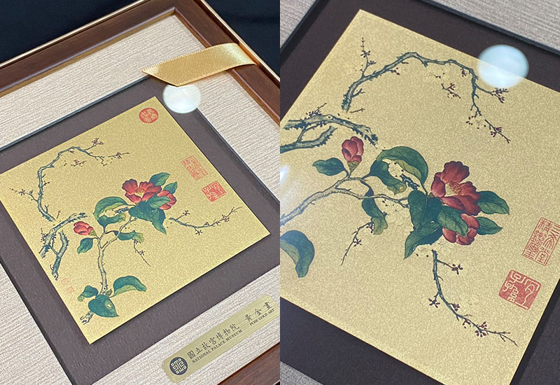 品金品 風華 - 梅花山茶  黃金複製畫  品金品 風華 - 梅花山茶  黃金複製畫