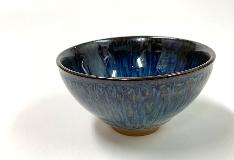 大立窯 湛藍兔毫曜變天目杯  天目釉茶杯 大立窯 湛藍兔毫曜變天目杯  天目釉茶杯