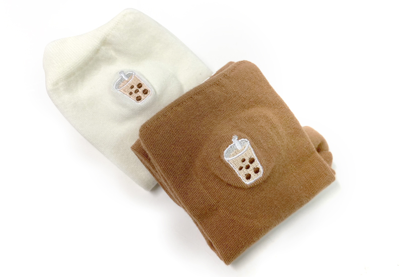 台灣美食襪-珍珠奶茶 (多色) 刺繡款 微笑台灣MIT認證 台灣美食襪-珍珠奶茶 (多色) 刺繡款 微笑台灣MIT認證