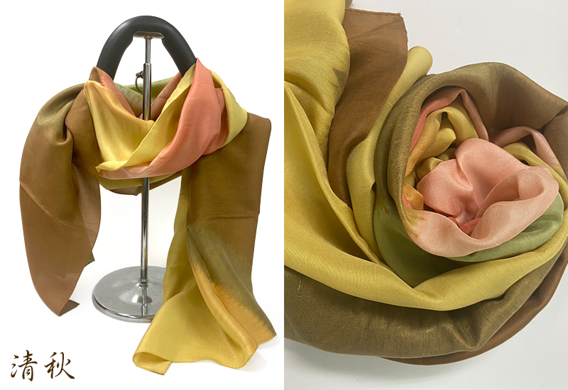 天染工坊 秋山疊影—天染手織蠶絲圍巾(3色可選) 天染工坊 秋山疊影—天染手織蠶絲圍巾(3色可選)