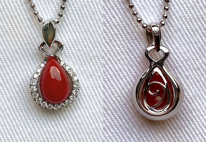 蘇澳珊瑚 珊瑚水滴18K墜子 項鍊墜 AEKPDW9002 蘇澳珊瑚 珊瑚水滴18K墜子 項鍊墜 AEKPDW9002