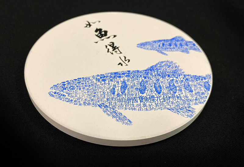 櫻花鉤吻鮭吸水杯墊 櫻花鉤吻鮭吸水杯墊