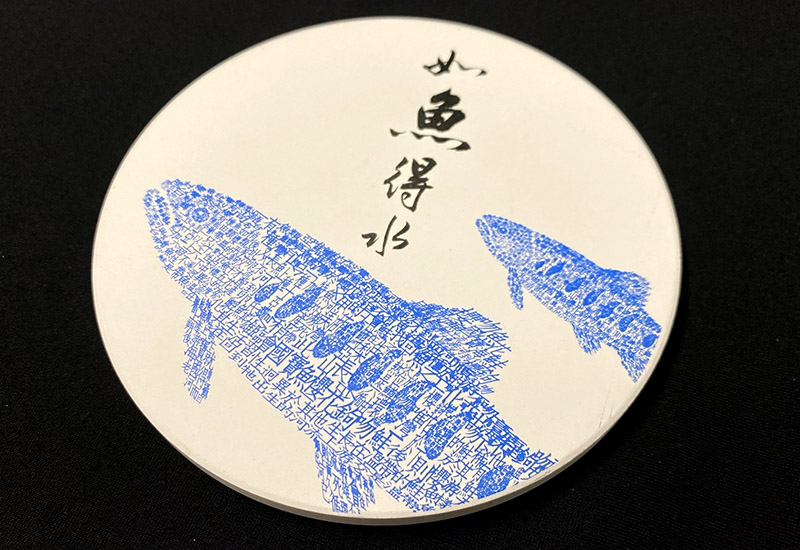 櫻花鉤吻鮭吸水杯墊 櫻花鉤吻鮭吸水杯墊