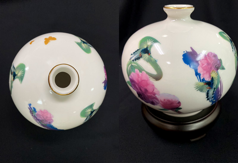 3D藍鵲天球瓶(小) 3D藍鵲天球瓶(小)