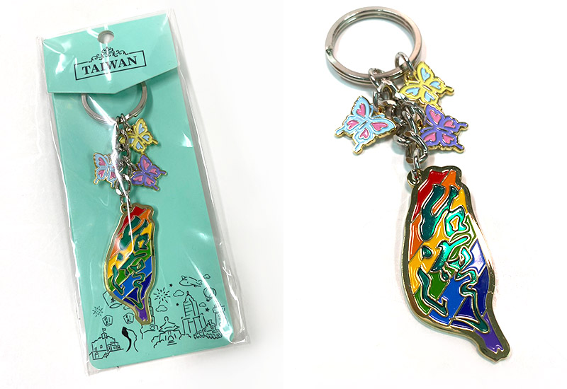 熱氣球台灣島鑰匙圈 熱氣球台灣島鑰匙圈