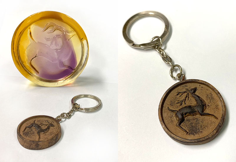 兵馬俑 鹿紋瓦當鑰匙圈 兵馬俑 鹿紋瓦當鑰匙圈